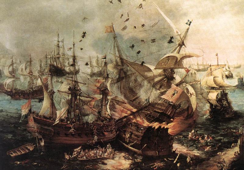 VROOM, Hendrick Cornelisz. Battle of Gibraltar qe